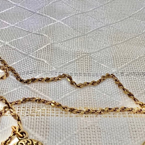 Ann Koplik Gaelsong Quatrefoil Crystal Pendant Necklace, VTG Irish Jewelry - Picture 9 of 12